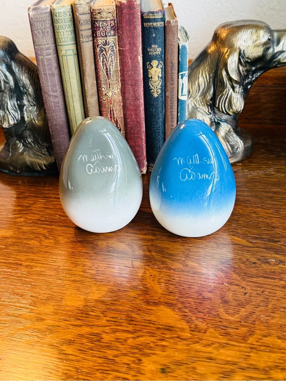 MCM Mathew Adams Hand‑Painted Alaskan Cabin Salt & Pepper Shakers